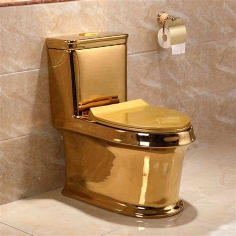 Chinese One Piece Toilet Cadia Luxury Bathroom Golden Water Close Wc