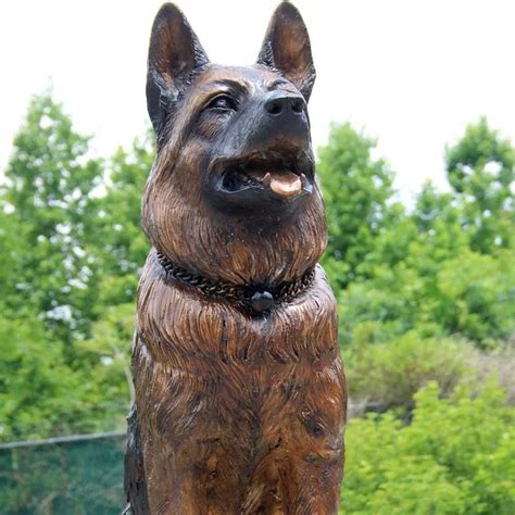 Custom Life Size Bronze German Shepherd Military Dog Memorial Statue