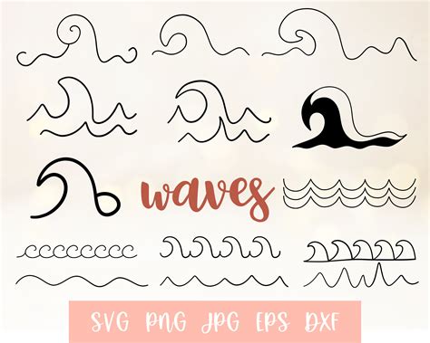Waves Svg Bundle Waves Svg Wave Svg Cut File Ocean Svg Etsy