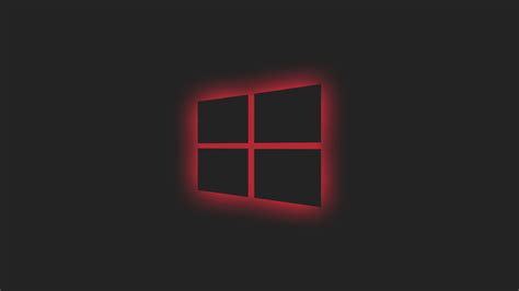 1600x900 Windows 10 Logo Red Neon 1600x900 Resolution Wallpaper Hd Hi