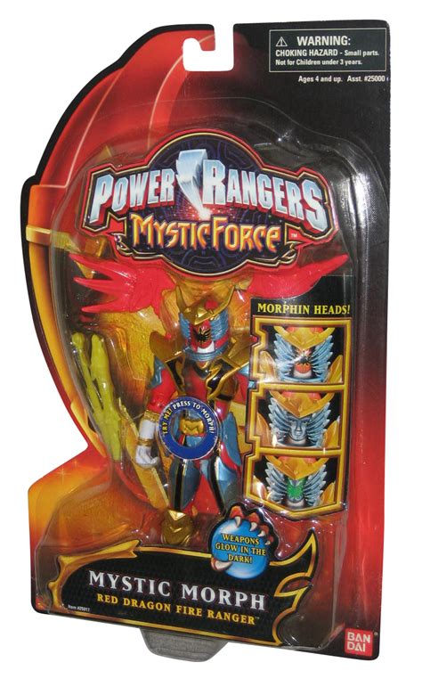 Power Rangers Mystic Force 2006 Red Dragon Fire Morphin Head 5 Inch