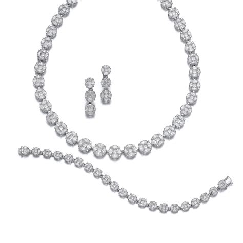 Diamond Parure Lot Diamond Real Diamond Necklace Tiaras Jewellery