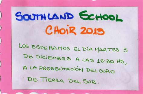 Colegio Tierra Del Sur Pinamar ¡mañana Presentación Del Coro De