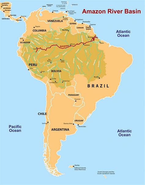 Dorzecze Amazonki Obejmuje Oko O Ameryki Po Udniowej