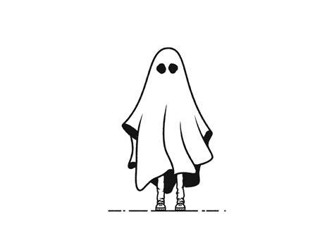 Sheet Ghost Line Art Drawings Ghost Tattoo Ghost Drawing