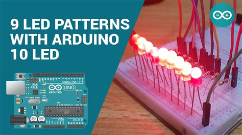 9 LED Patterns With Arduino Using For Loop And Function YouTube