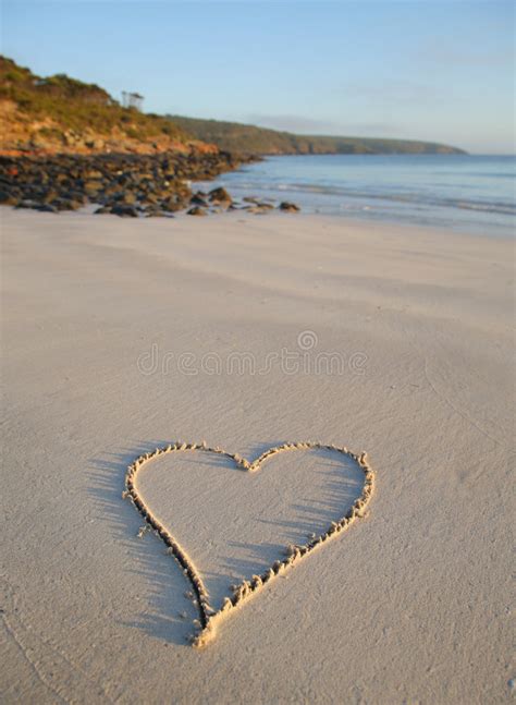 Love Heart On Beach Stock Image Image Of Love Romantic 7357757