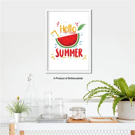 Hello Summer Printable Art Instant Download Watermelon Summer Etsy Uk