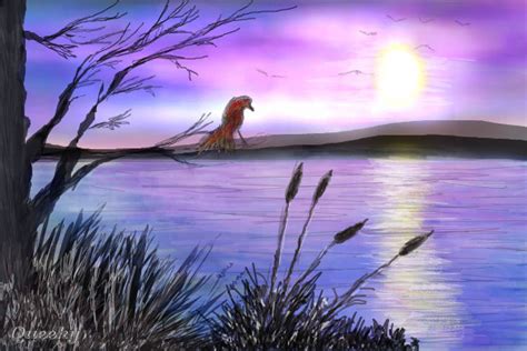 Lakeside ← A Landscape Speedpaint Drawing By Vader666 Queeky Draw