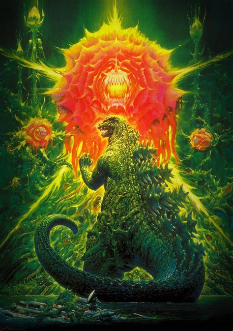 Godzilla Vs Biollante Artwork [large 1530 X 2174 Poster] R Godzilla