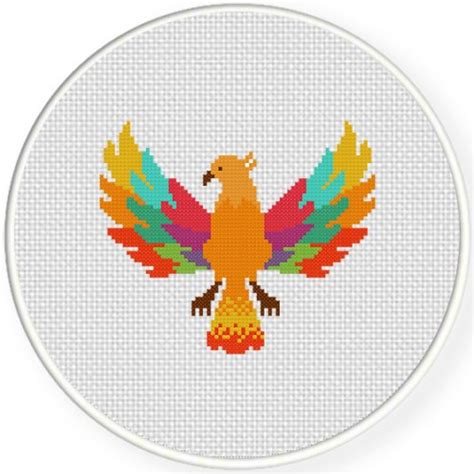 Units, activities, worksheets, printables, video, curriculums Colorful Phoenix Cross Stitch Pattern - Daily Cross Stitch