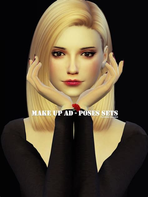 Flower Chamber: Make-up poses set • Sims 4 Downloads