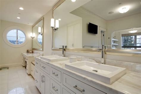 You can use tri fold mirrors as a vanity or medicine cabinet in a small bathroom and also so you can see from various angles. 3 Simple Bathroom Mirror Ideas - MidCityEast