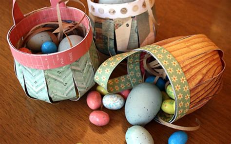Simple Easter Basket Ideas For Kids Basket Of Thick Paper
