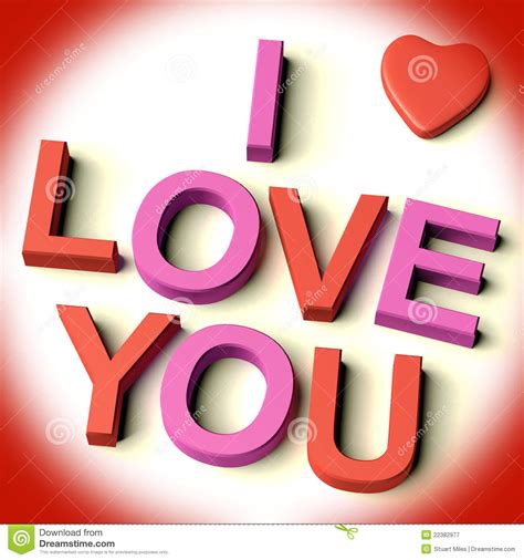 Vielen dank für ihren besuch! Letters Spelling I Love You With Heart Stock Illustration - Illustration of wedding, romance ...