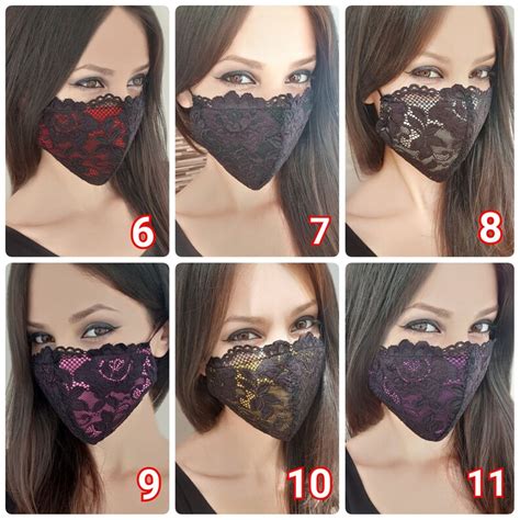 Designer Face Masksatin Lace Face Masksexy Face Maskwedding Etsy