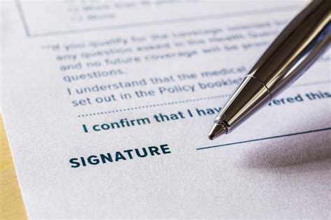 Signature Concept With Pen And Legal Contract Form Stock Photo Image