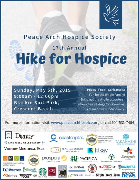 Hike For Hospice Poster Small Logos V2 Peace Arch Hospice Society
