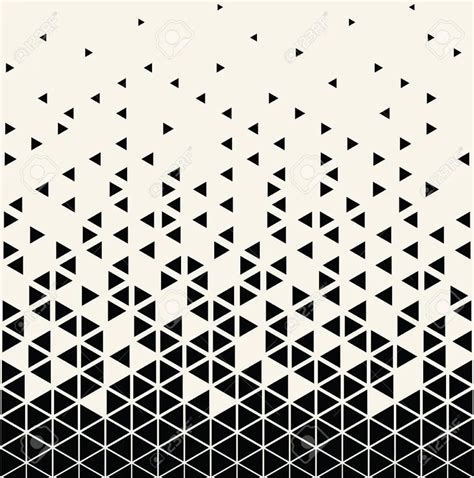 Abstract Geometric Triangle Halftone Gradient Seamless Vector Pattern