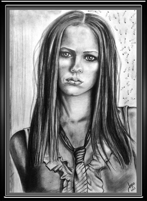 Retratos Realistas Y Dibujos Retrato Realista De Avril Lavigne
