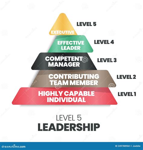 The Vector Of The 5 Levels Of The Leadership Pyramid Vector Starts With