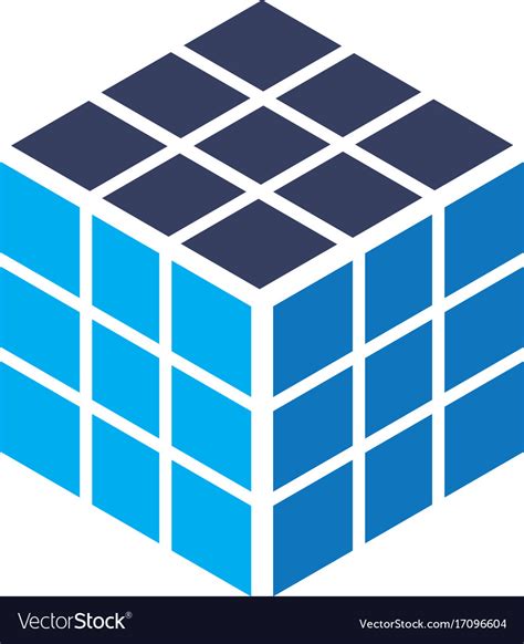 Cube Rubik Business Logo Royalty Free Vector Image