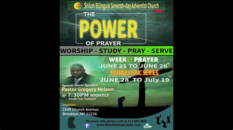 Shiloh Bilingual Sda The Power Of Prayer Series 72214 Youtube