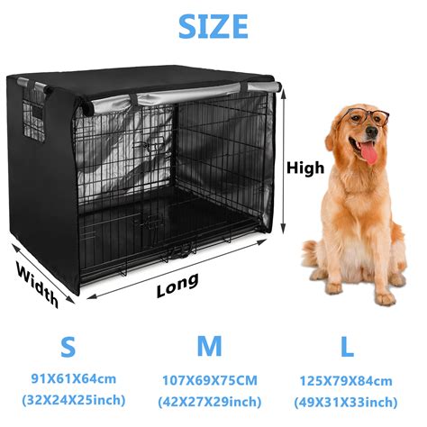 Dog Crate Cover Double Door Waterproof Dog Kennel Cover With Air Vent