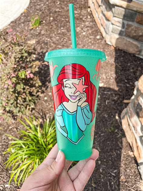 Disney Inspired Ariel Starbucks Cup Princess Ariel Custom Etsy