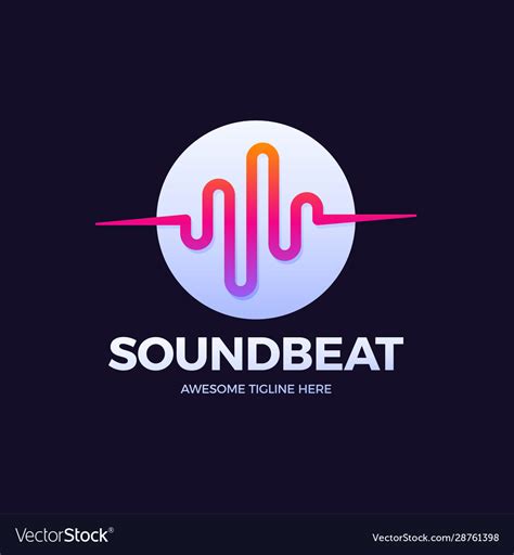 Audio Sound Wave Logo Template Stock Design Line Vector Image