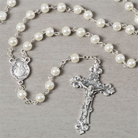 Deluxe Pearl Rosary The Catholic Company