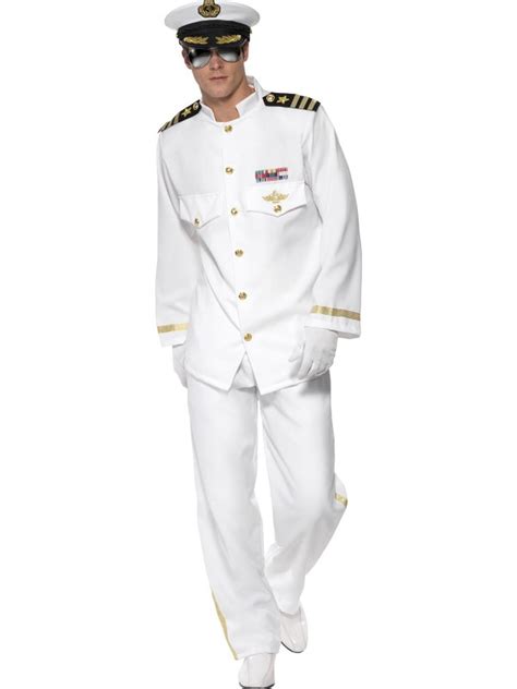 Navy Captain Officer Mens Fancy Dress Stag Party Costume Sale Adult