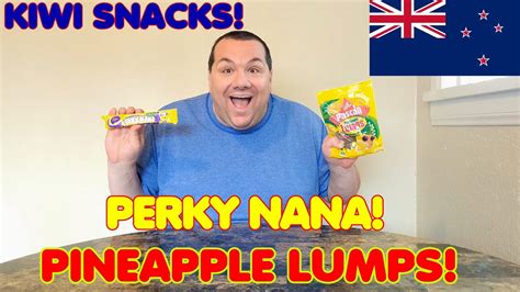 American Tries Snacks From New Zealand Pineapple Lumps And Perky Nana