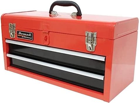 Homak 2 Drawer Ball Bearing Toolbox Chest Red 20 Inches Toolboxes