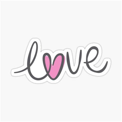 Love Handwriting Sticker Sticker By Vanessavolk In 2021 Happy
