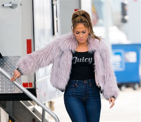 Jennifer Lopez In Juicy Couture On Hustlers Set 2019 Popsugar Fashion