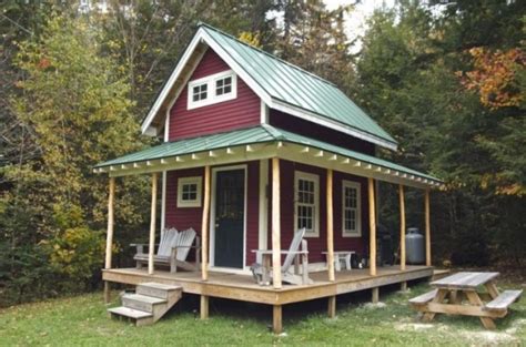 160 Sq Ft Tiny Loft Cabin With Wraparound Porch