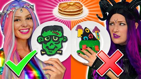 Super Pops Halloween Pancake Art Challenge Totally Tv Challenges Youtube