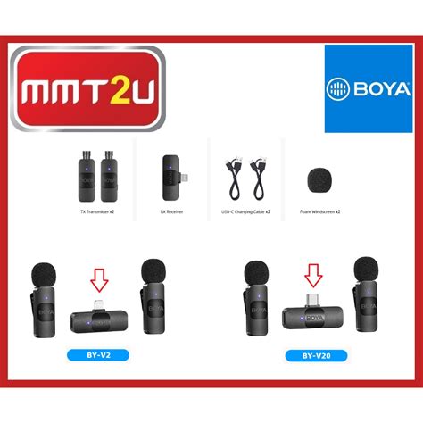 Boya By V Series Ultracompact 24ghz Wireless Microphone System V2