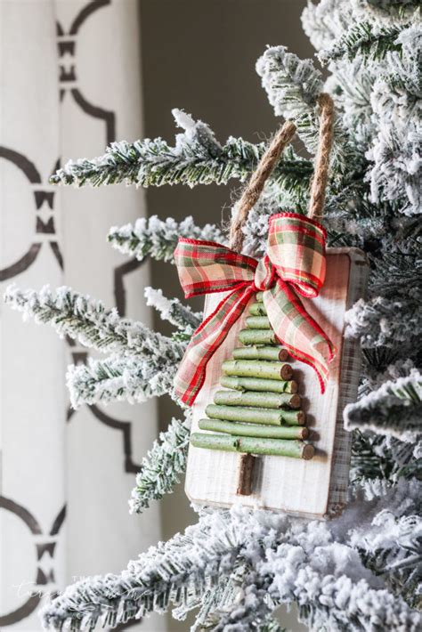 Diy Twig Christmas Tree Ornament The Turquoise Home