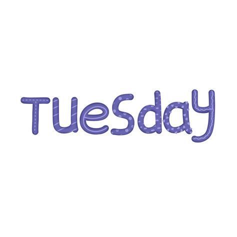 Purple Lettering Tuesday Lettering Purple Tuesday Png Transparent