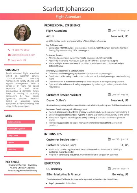 Worked in qatar airways and writing the experience section is one of those things. Flight Attendant Resume: 2019 Guide with Hostess Resume ...
