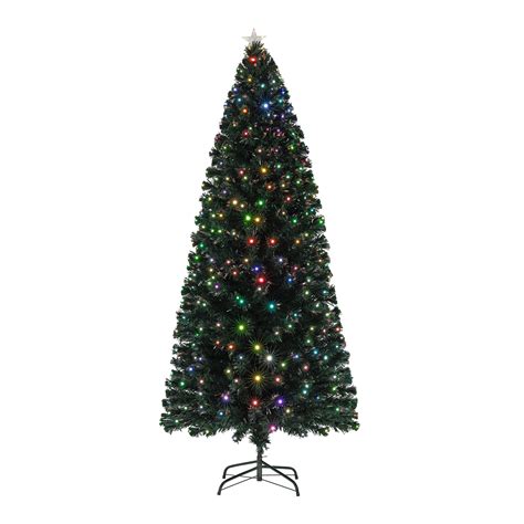 5 6 7 8 ft pre lit fiber optic artificial christmas tree w stand holiday season christmas