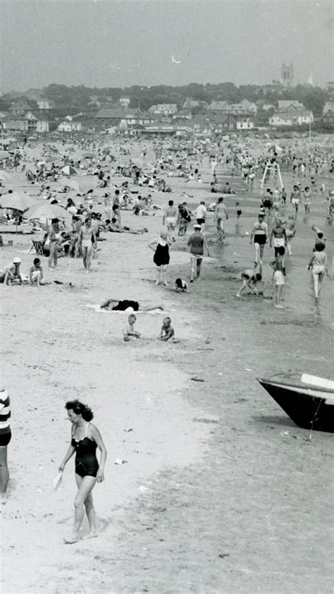 Easton Or First Beach Newport Ri Vintage Black And White Photo