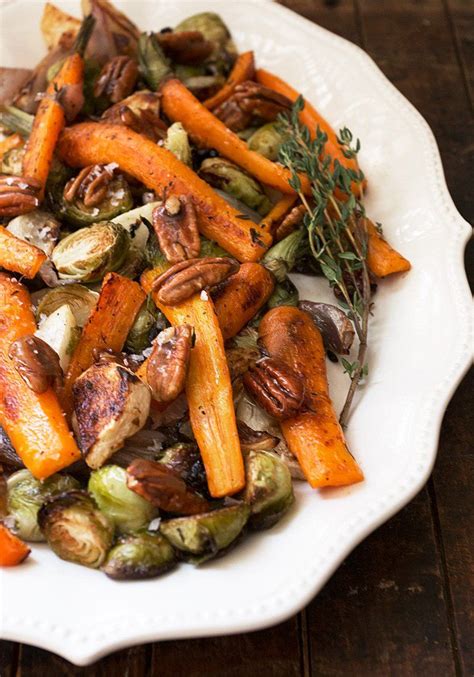 Maple Roasted Vegetables With Candied Maple Pecans Vegetable Side