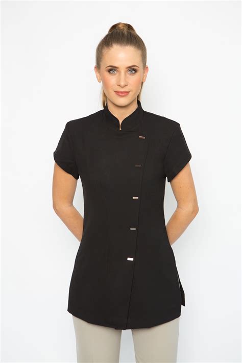 Singapore top to toe makeup college. SPA-04 Tunic spa uniform | Glow Acupuncture and Esthetics ...