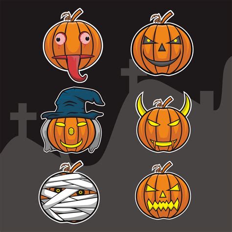 6 Pumpkins Halloween Masterbundles
