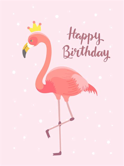 Flamingo Birthday Vector Art Icons And Graphics For Free Download