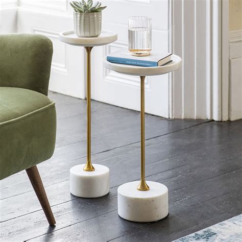 Union Side Tables White Marble Atkin And Thyme