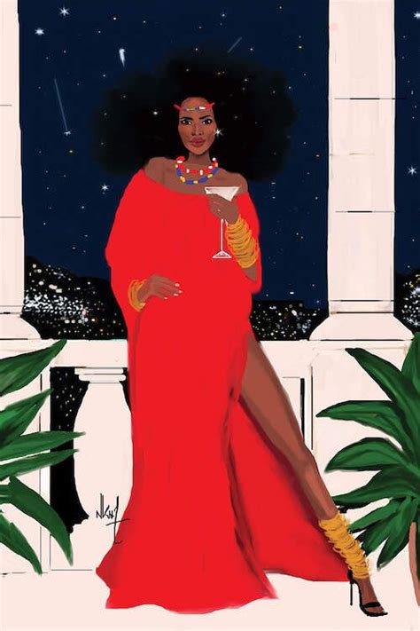 red and flawless canvas art by nicholle kobi icanvas black women art black women black